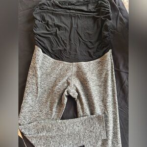 Beyond the Bump Charcoal and Black Leggings